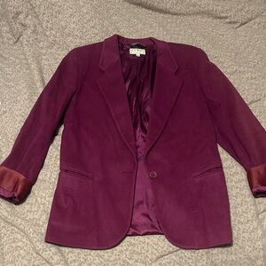 L.L. Bean Deep Purple Wool Blazer